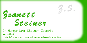 zsanett steiner business card